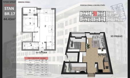 NOVI SAD - SAJAM - 44.43 m2