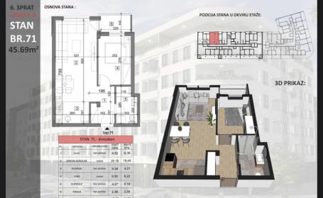 NOVI SAD - SAJAM - 45.69 m2