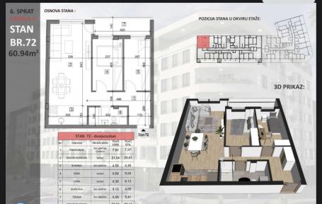 NOVI SAD - SAJAM - 60.94 m2