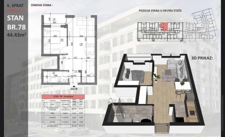 NOVI SAD - SAJAM - 44.43 m2