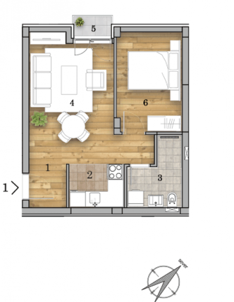 NOVI SAD - TELEP - 38.96 m2