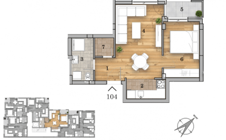NOVI SAD - TELEP - 45.52 m2