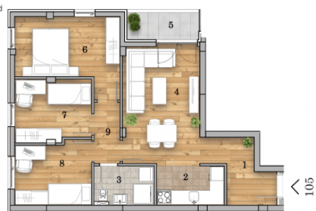 NOVI SAD - TELEP - 69.13 m2
