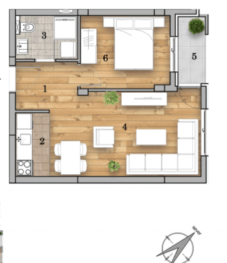 NOVI SAD - TELEP - 41.76 m2