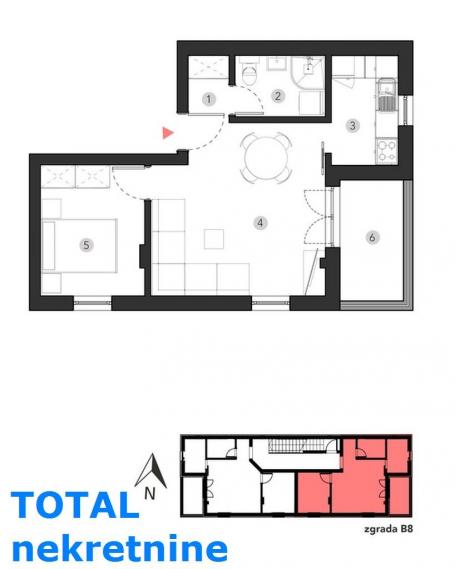 SREMSKA KAMENICA - POPOVICA - 45.00 m2
