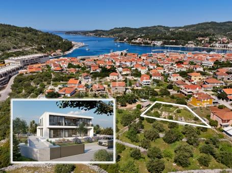 Korčula, Vela Luka, građevno zemljište s dozvolom - 786 m2 - PRILIKA!