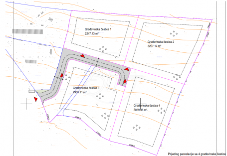 Šijana - četiri građevinske parcele - industrijska zona