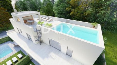 ZADAR, VRSI - Prostrani penthouse s pet spavaćih soba, krovnom terasom s bazenom i pogledom na more!