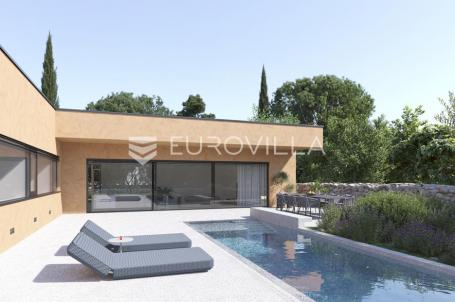 Istra, Žminj, kvalitetna nova prizemna kuća na mirnoj lokaciji s bazenom 42 m², 145 m²