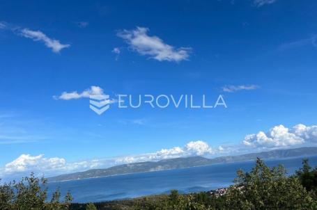 Istra, Labin, građevinsko zemljište sa pogledom na more NKP 926 m2