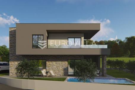 Istra, Peruški, novogradnja kuće s bazenom