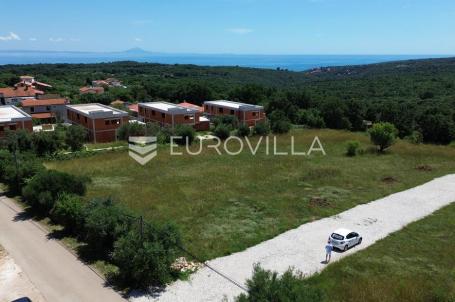 Istra, Peruški, Atraktivno građevinsko zemljište sa pogledom na more