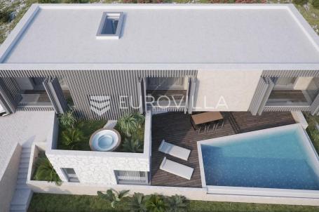 Kali, otok Ugljan, građevinsko zemljište s pravomoćnom građevinskom dozvolom, 604 m² u blizini mora