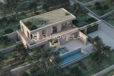 Otok Hvar, Jelsa, atraktivno građevinsko zemljište 1081,50 m² s idejnim projektom