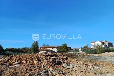 Malinska, Bogovići, građevinsko zemljište 630 m² za dvojnu kuću, pogled na more sa 1. kata