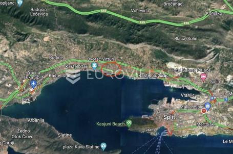 Split, okolica, Kaštela, građevinsko zemljište 1380 m², 50m od mora