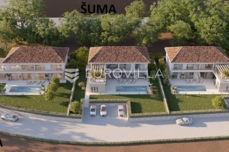Istra, Kaštelir, građevinsko zemljište s projektom i pogledom na more