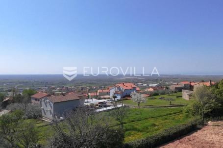 Istra, Kaštelir, građevinsko zemljište s pogledom na more 932 m²