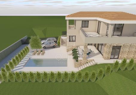 Istra – Građevinsko zemljište s projektom i dozvolom za luksuznu villu s bazenom
