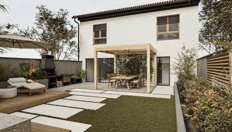 Istra, Muntić – Građevinsko zemljište s projektom moderne obiteljske kuće