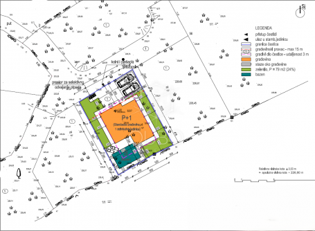 Istra, Marčana — Parcela spremna za gradnju moderne kuće s bazenom, 323 m²