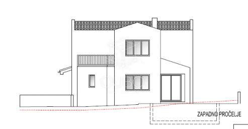 Istra, Marčana — Građevinsko zemljište s dozvolom i projektom za vilu s bazenom, 305 m²