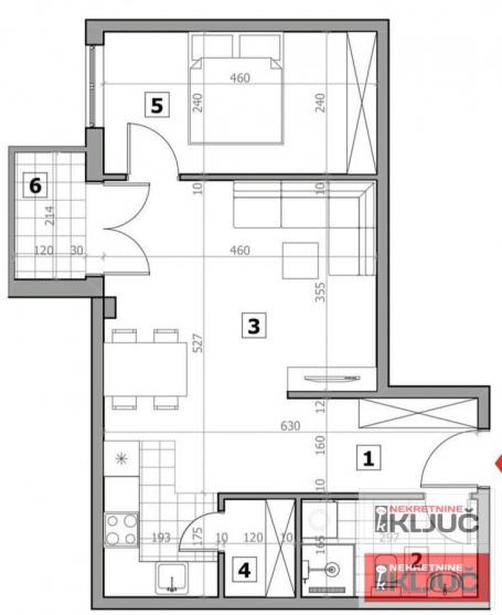 SREMSKA KAMENICA, 51m2, Dvosoban sa pdv, Kredit