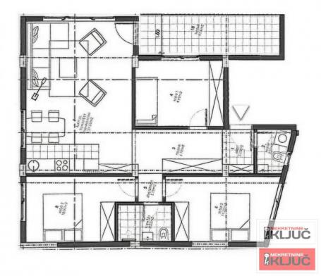 KOD SOMBORSKOG BULEVARA, 85m2, Četvorosoban sa pdv