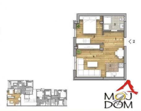 NOVI SAD - TELEP - JEDNOIPOSOBAN STAN - 37 m2 - 111,650€