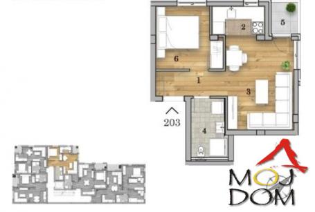 NOVI SAD - TELEP - JEDNOIPOSOBAN STAN - 37 m2 - 111,800€