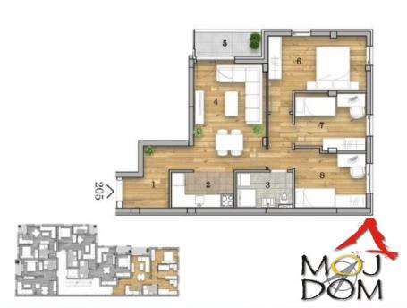 NOVI SAD - TELEP - TROIPOSOBAN STAN - 69 m2 - 197,950€