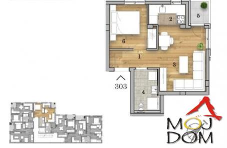 NOVI SAD - TELEP - JEDNOIPOSOBAN STAN - 37 m2 - 111,800€