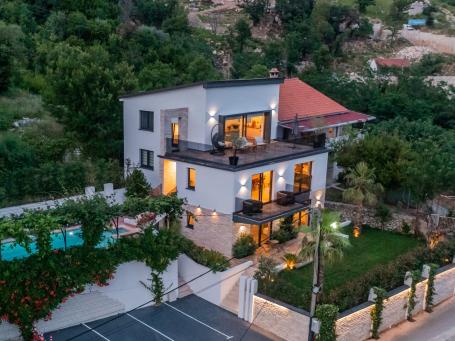 New Modern Villa with Pool and Sea View for Sale in Budva