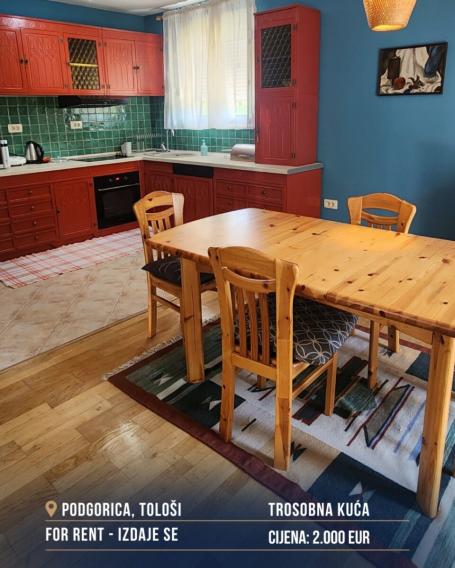 Kuća 200 m² na Izdavanje – Tološi, Podgorica