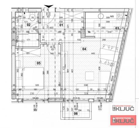 DETELINARA, 45m2, Dvosoban sa pdv