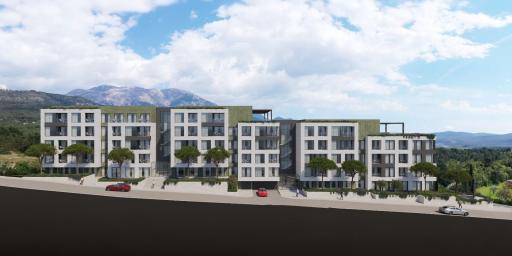 Jednosoban stan (44.35 m²) u novom kompleksu sa bazenom – Tivat, Mrčevac