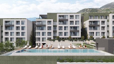 Jednosoban stan 44.92m² u novom kompleksu sa bazenom – Tivat, Mrčevac
