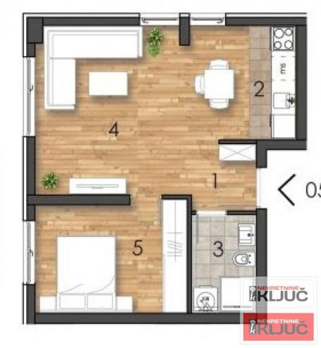 TELEP, 41m2, Jednoiposoban sa pdv, Renomiran investitor