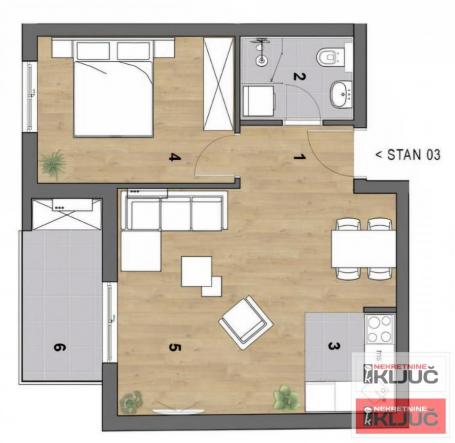 SOMBORSKI BULEVAR, 48m2, Dvosoban sa pdv