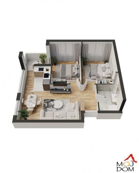 NOVI SAD - SEVERNI TELEP - TROSOBAN STAN - 55 m2 - 154,700€