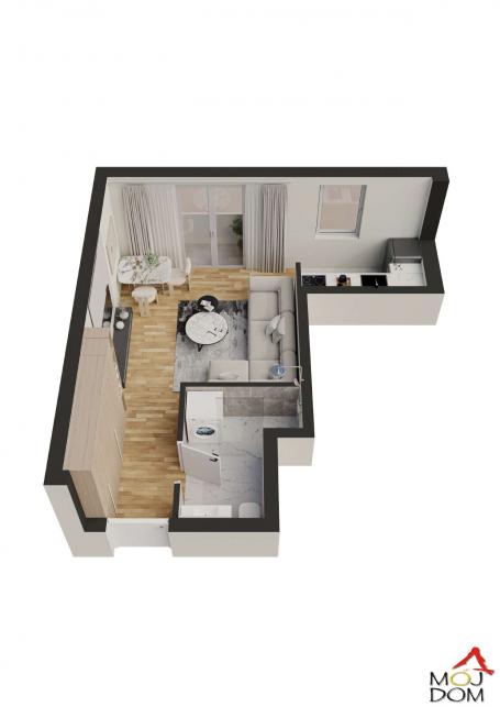 NOVI SAD - SEVERNI TELEP - GARSONJERA - 26 m2 - 82,750€