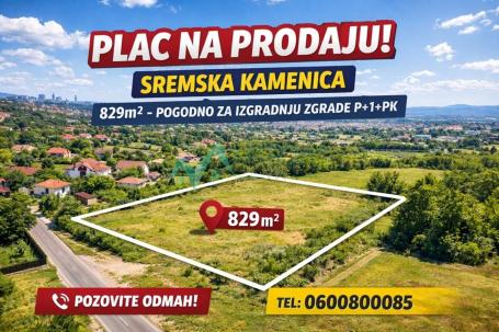  Fenomenalan plac na prodaju površine 829m2 – Sremska Kamenica-retko u ponudi 