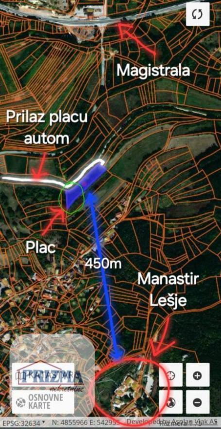 Plac u Lešju blizu Manastira Presvete Bogorodice
