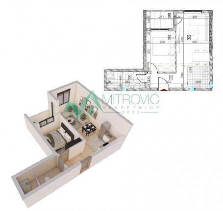 Sremska Kamenica - Kvalitetna zgrada - stanovi od 28m2 do 130 m2 