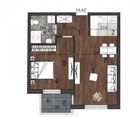 NOVI SAD - NOVA DETELINARA - 45.95 m2