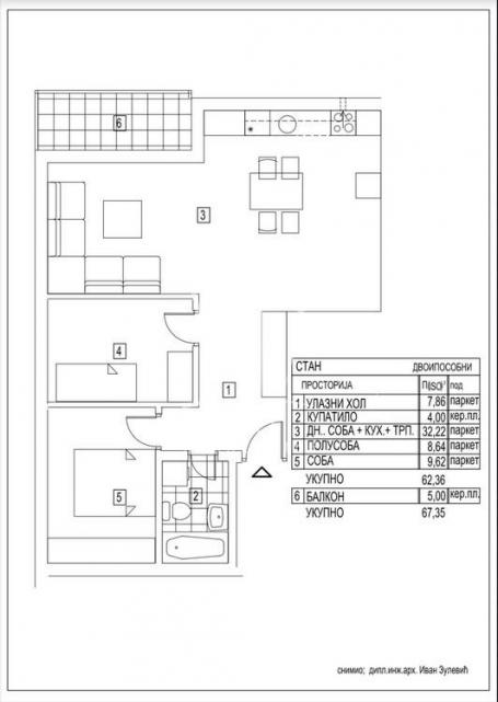 Novogradnja, mereno 67.35 m2 ID#13876