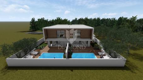 Umag, okolica, predivna dvojnica 100 m2 na rubu naselja
