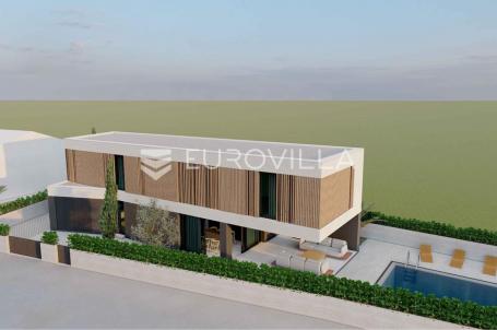 Vodice, građevinsko zemljište 468 m², s projektom i dozvolm za vilu