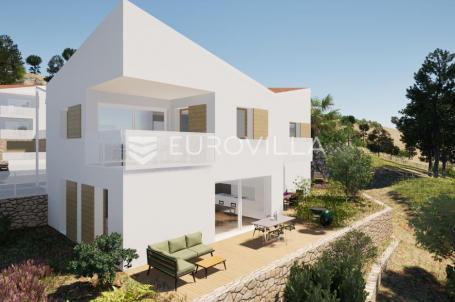 Cres, novogradnja s pogledom na more, četverosoban stan, 119,92 m², parking