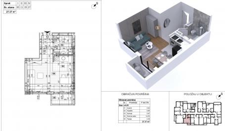 NOVI SAD - AVIJACIJA - 27.37 m2
